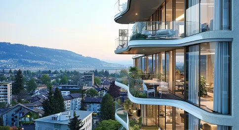 Luxury high-end residential building