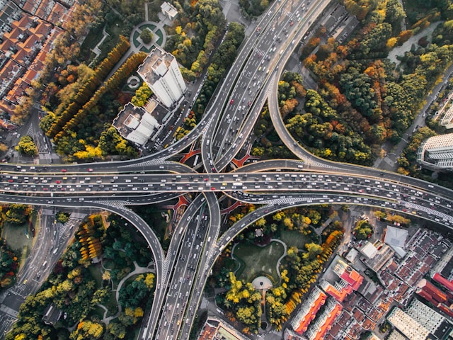 Transportation infrastructure automation illustration